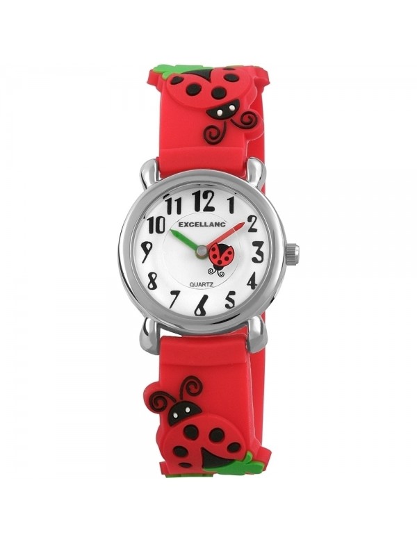 Ladybird watch Excellanc red silicone strap