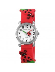 Ladybird watch Excellanc red silicone strap