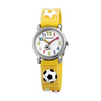 Montre analogique pour enfants, motif Football et bracelet en silicone jaune 4500027-002 Excellanc 15,00 €