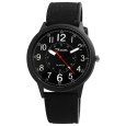 QBOS Men's Watch with Analog Quartz and Black Synthetic Leather