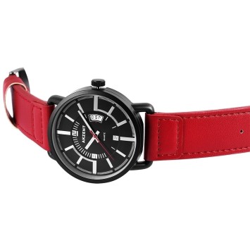 Reloj Akzent para hombre con correa de piel imitación rojo oscuro. SS7571000022 Akzent 19,90 €