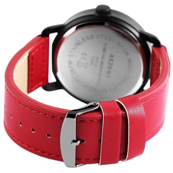 Montre Akzent pour homme avec bracelet en similicuir rouge foncé SS7571000022 Akzent 19,90 €