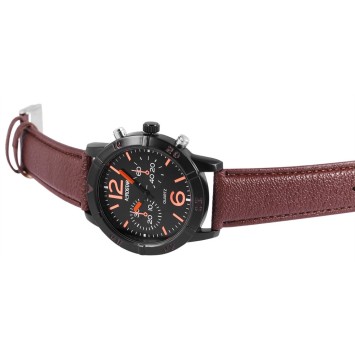 Aerostar men's watch with imitation brown leather strap 211071200002 Aerostar 16,00 €