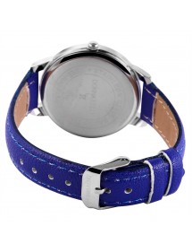 Montre Donna Kelly pour femme avec bracelet en imitation cuir Bleu
