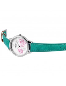 Donna Kelly watch for women with imitation green leather strap