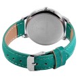 Donna Kelly watch for women with imitation green leather strap