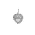Love Heart Pendant in Sterling Silver
