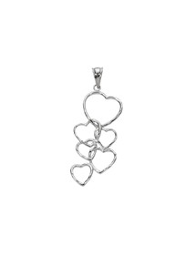 Cascade pendant of 6 hearts in Rhodium Silver 3160309 Laval 1878 19,90 €