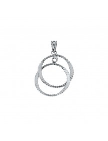 Pendant 2 chiseled circles in Sterling Silver 3160364 Laval 1878 18,00 €