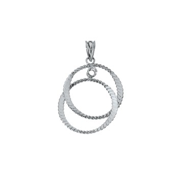 Pendant 2 chiseled circles in Sterling Silver 3160364 Laval 1878 18,00 €