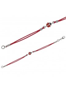 Bracelet with red ladybug in rhodium silver 3180338 Suzette et Benjamin 29,90 €