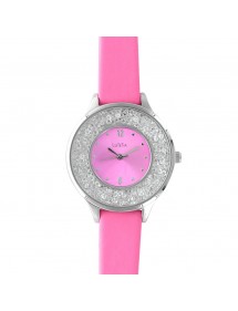 Reloj Lutetia rosa, esfera con piedras sintéticas y pulsera. 750103RO Lutetia 38,00 €