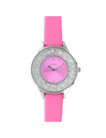 Pink Lutetia watch, dial with synthetic stones and bracelet 750103RO Lutetia 38,00 €