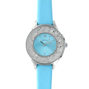 Hellblaue Lutetia-Uhr, Zifferblatt mit synthetischen Steinen und Armband 750103BL Lutetia 38,00 €
