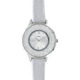 Silver Lutetia watch, dial with synthetic stones and bracelet