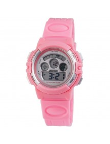 Sportline ladies watch with pink silicone strap