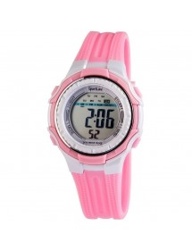 Montre femme Sportline avec bracelet en silicone rose et gris 1400002-001 Sportline 16,00 €