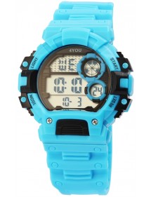 4YOU Reloj digital de cuarzo con correa de silicona azul claro 250010001 4You 19,50 €