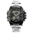 Akzent men's digital watch and hands with metal strap