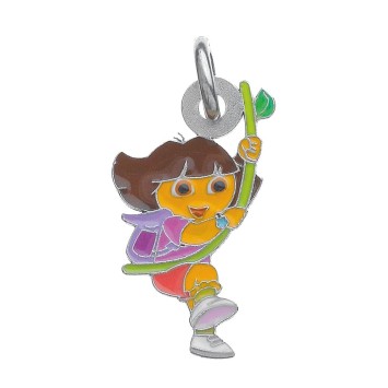 DORA pendant with a liana in enamel and rhodium-plated sterling silver 3161044 Dora l'exploratrice 14,00 €