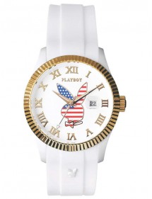 PLAYBOY USA 42WG Watch - White