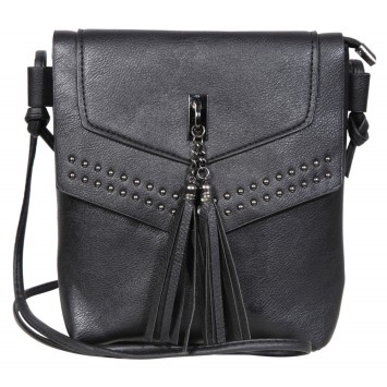 Faux leather handbag with shoulder strap - Black 3600123-003 FD Bijoux 16,00 €