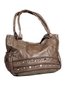 Large handbag 43 x 30 cm - Taupe color