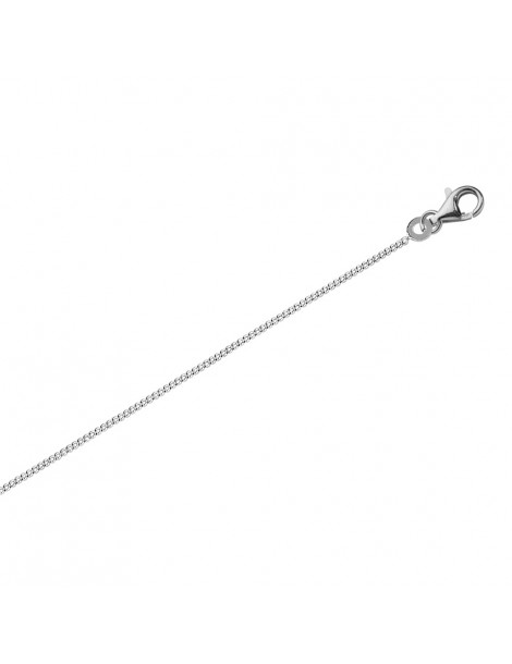 Chain neck gourmet silver rhodium - 50 cm
