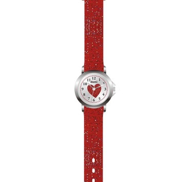 Orologio da donna Domi, con cuore e cinturino in plastica rossa scintillante 753979 DOMI 29,90 €