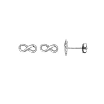 Earrings shape chip symbol "infinite" in rhodium silver 3131141 Laval 1878 26,00 €