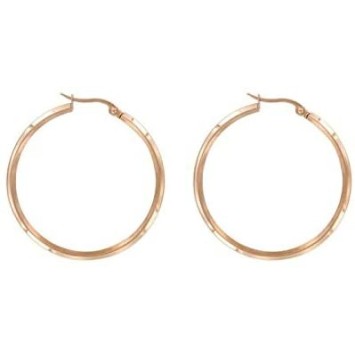 Pink steel hoop earrings diameter 35 mm 3131382R One Man Show 16,80 €