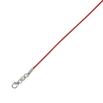 Bracelet for children in cotton with silver clasp rhodium - Red 3171051 Suzette et Benjamin 23,00 €