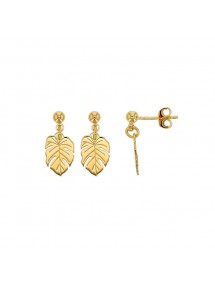 Gold plated jungle leaf dangling earrings 3230236 Laval 1878 45,00 €