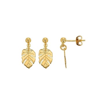Gold plated jungle leaf dangling earrings 3230236 Laval 1878 45,00 €