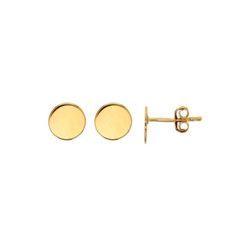 Gold plated round chip earrings - diam. 8 mm 3230234 Laval 1878 29,90 €