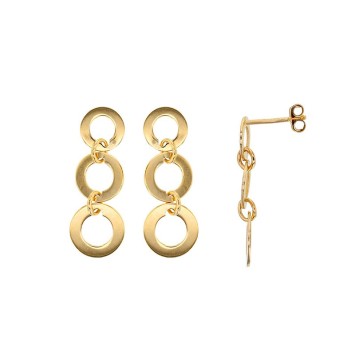 Gold plated 3 circles dangling earrings 3230235 Laval 1878 49,90 €