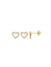 Gold plated openwork heart stud earrings 3230226 Laval 1878 56,00 €