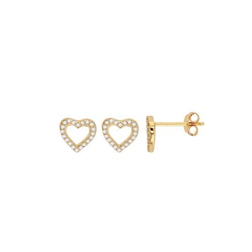 Gold plated openwork heart stud earrings 3230226 Laval 1878 56,00 €