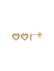 Gold plated openwork heart stud earrings 3230229 Laval 1878 52,00 €