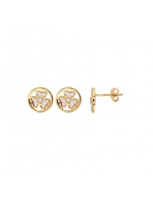 Gold-plated earrings adorned with white enamel and cubic zirconia hearts 3230227 Laval 1878 49,90 €