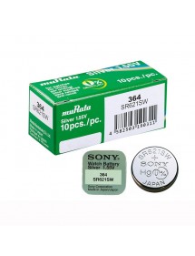 1 box of 10 Sony SR621SW 364 button batteries without mercury 4936410-10 Sony 17,90 €