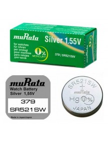 1 Box of 10 Sony Murata 379 SR521SW button batteries without mercury