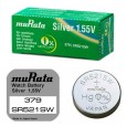 1 Box of 10 Sony Murata 379 SR521SW button batteries without mercury