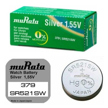 1 Box of 10 Sony Murata 379 SR521SW button batteries without mercury 4937910-10 Sony 19,90 €