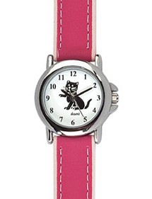 DOMI educational watch, cat pattern, pink synthetic bracelet 754896 DOMI 29,90 €