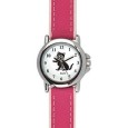 DOMI pädagogische Uhr, Katzenmuster, rosa synthetisches Armband
