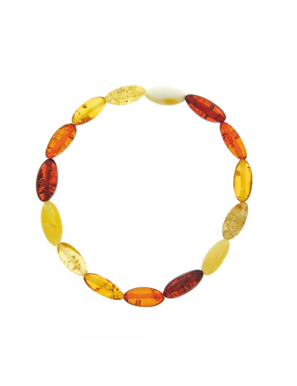 Bracelet élastique en pierres ovales en ambre 3180825 Nature d'Ambre 42,00 €