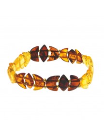 Bracciale elastico in ambra a forma di ovali e lune 31812572 Nature d'Ambre 52,00 €