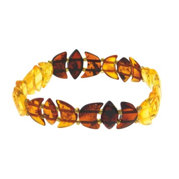Bernsteinfarbenes elastisches Armband in Form von Ovalen und Monden 31812572 Nature d'Ambre 52,00 €