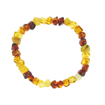 Bracciale elastico in piccole pietre d'ambra di varie forme 31812570 Nature d'Ambre 52,00 €